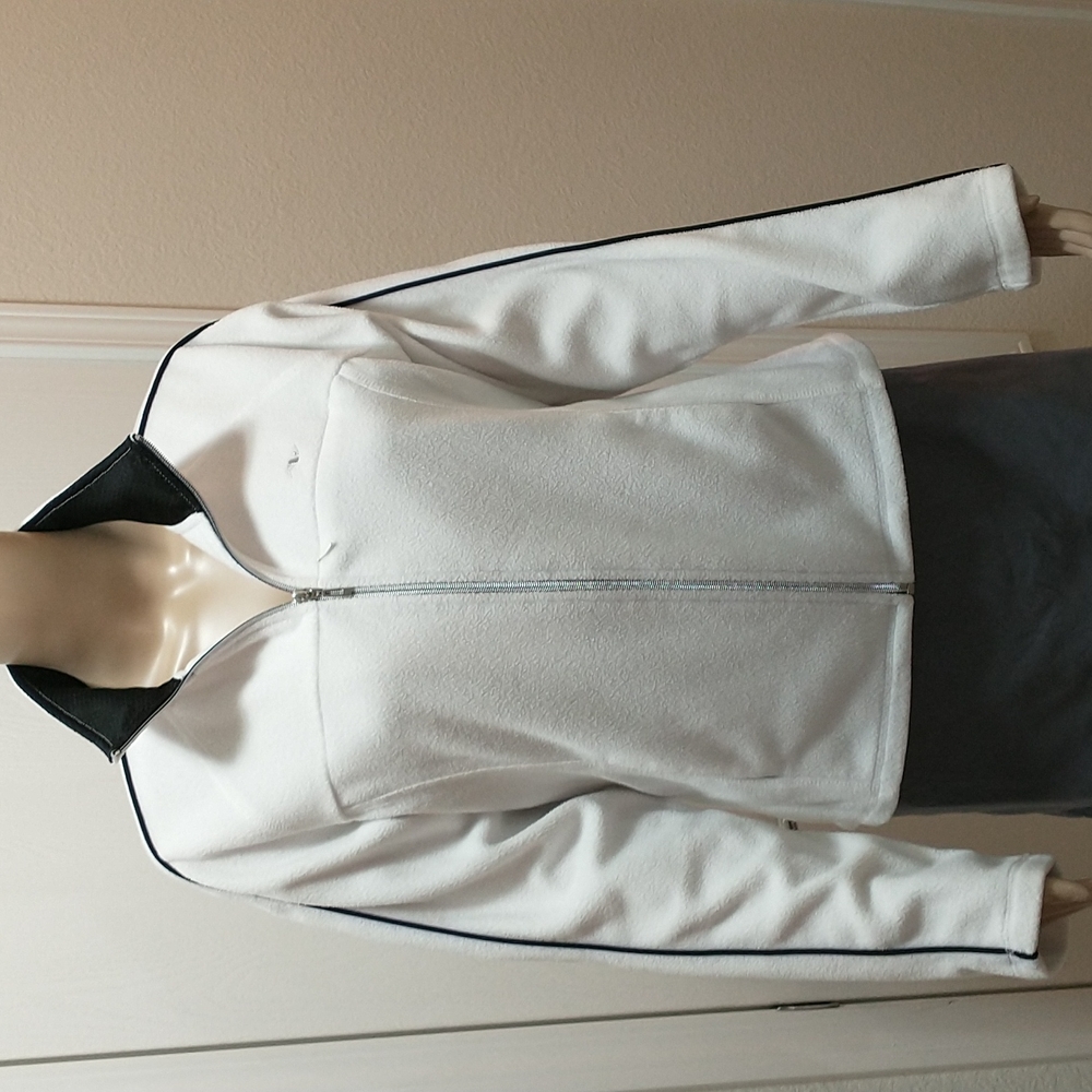 Athletic Works white fleece jacket
